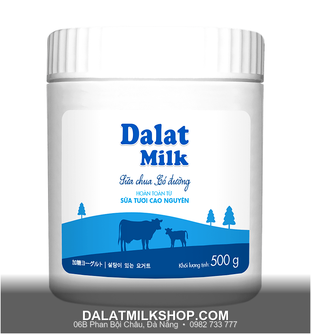 Sữa chua ăn Dalatmilk có đường 500g