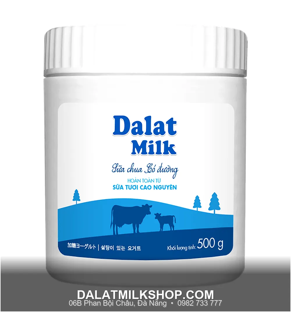 Sữa chua ăn Dalatmilk có đường 500g