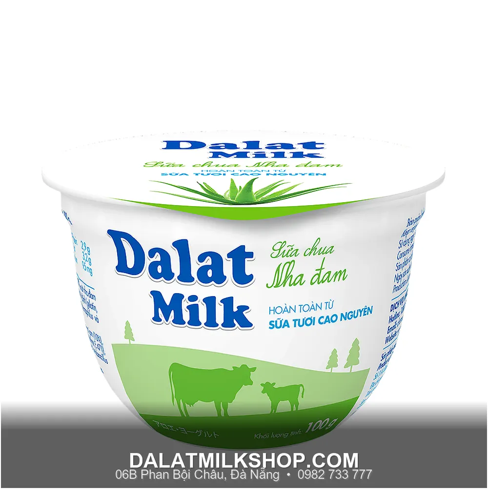 Sữa chua ăn Dalatmilk vị nha đam 100g