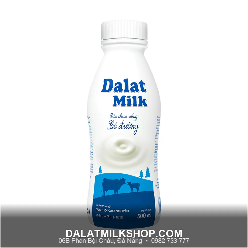 Sữa chua uống Dalatmilk có đường 500ml