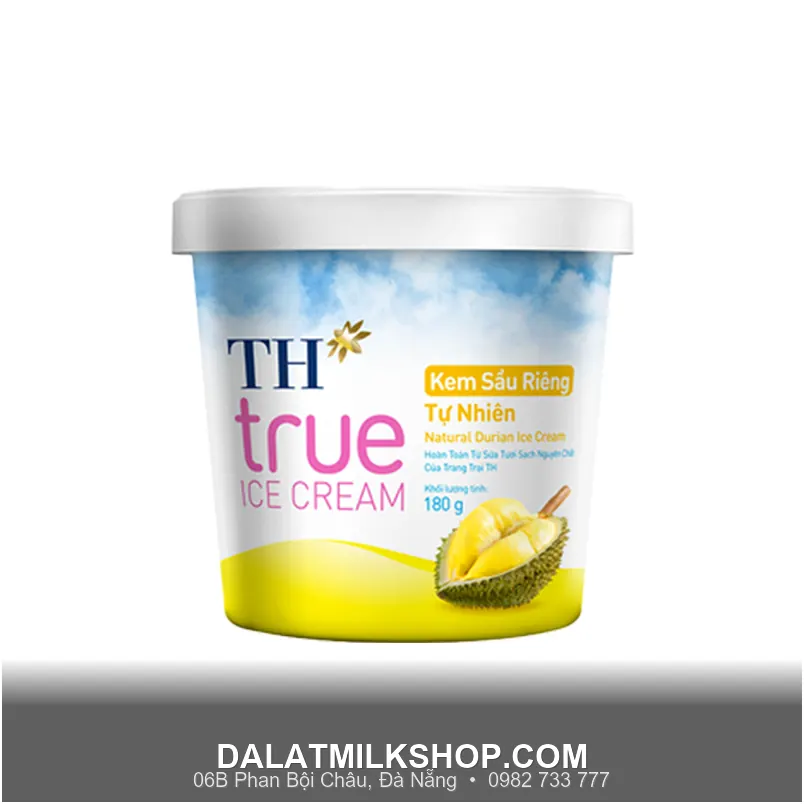 Kem hộp TH True Milk Sầu Riêng 180g