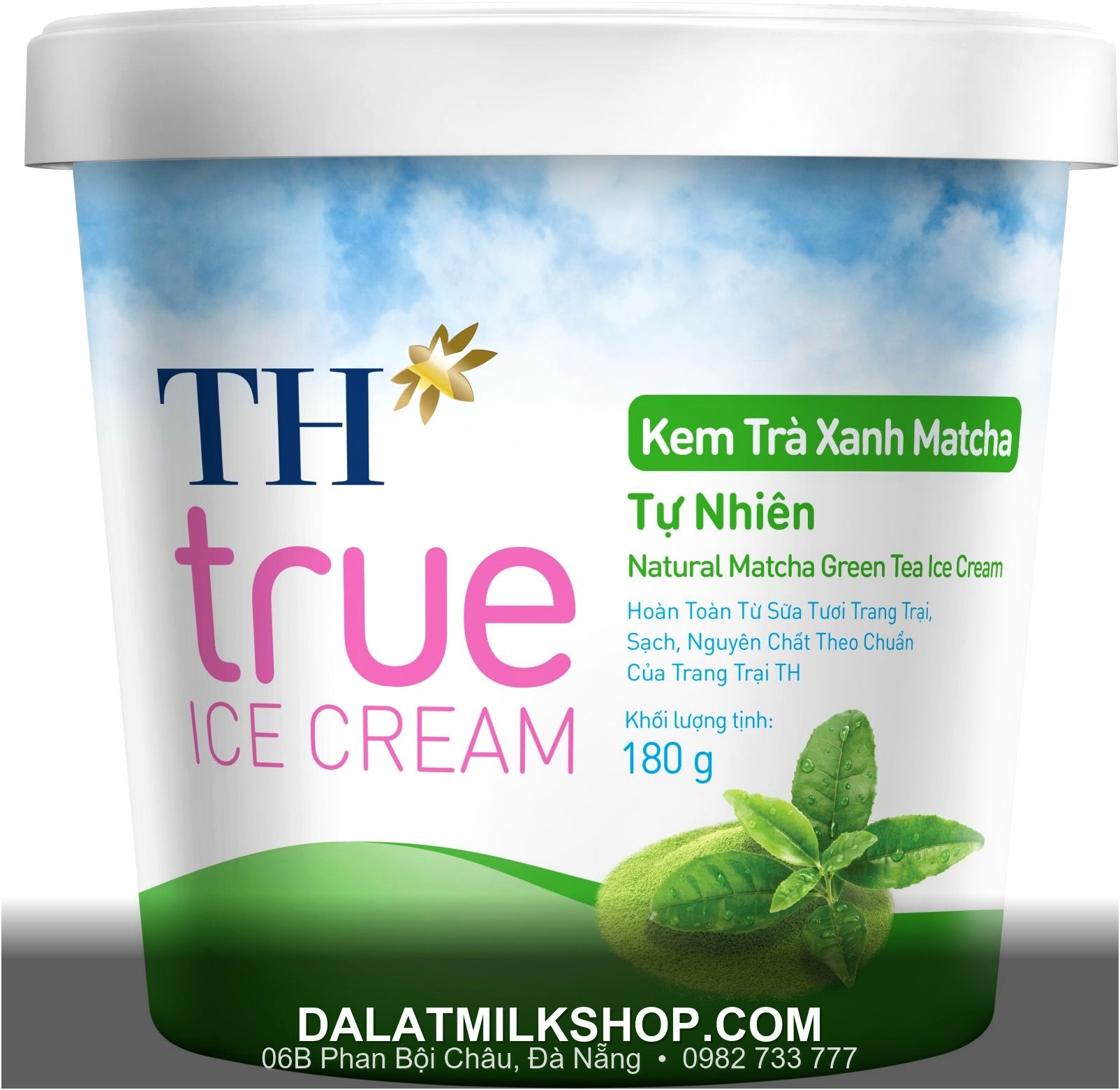 Kem hộp TH True Milk Trà Xanh Matcha 180g