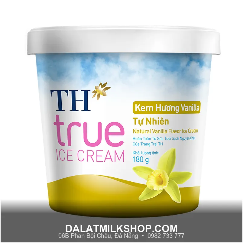 Kem hộp TH True Milk Vanilla 180g