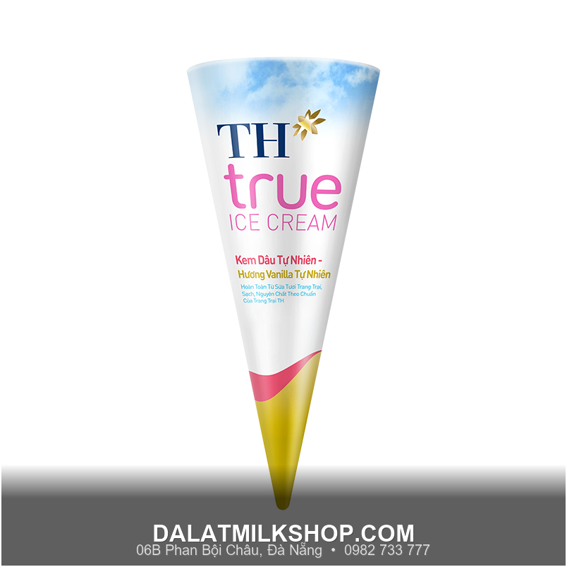 Kem ốc quế TH True Milk Dâu Vanilla