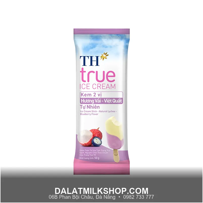 Kem que TH True Milk Vải Việt Quất