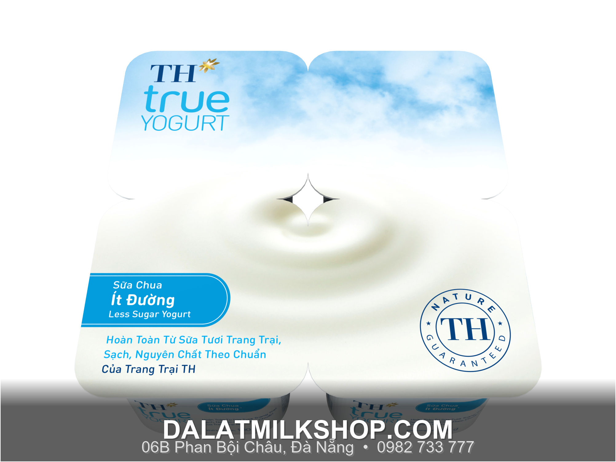 Sữa chua ăn TH True Milk ít đường 100g