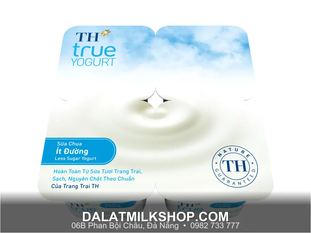 Sữa chua ăn TH True Milk ít đường 100g