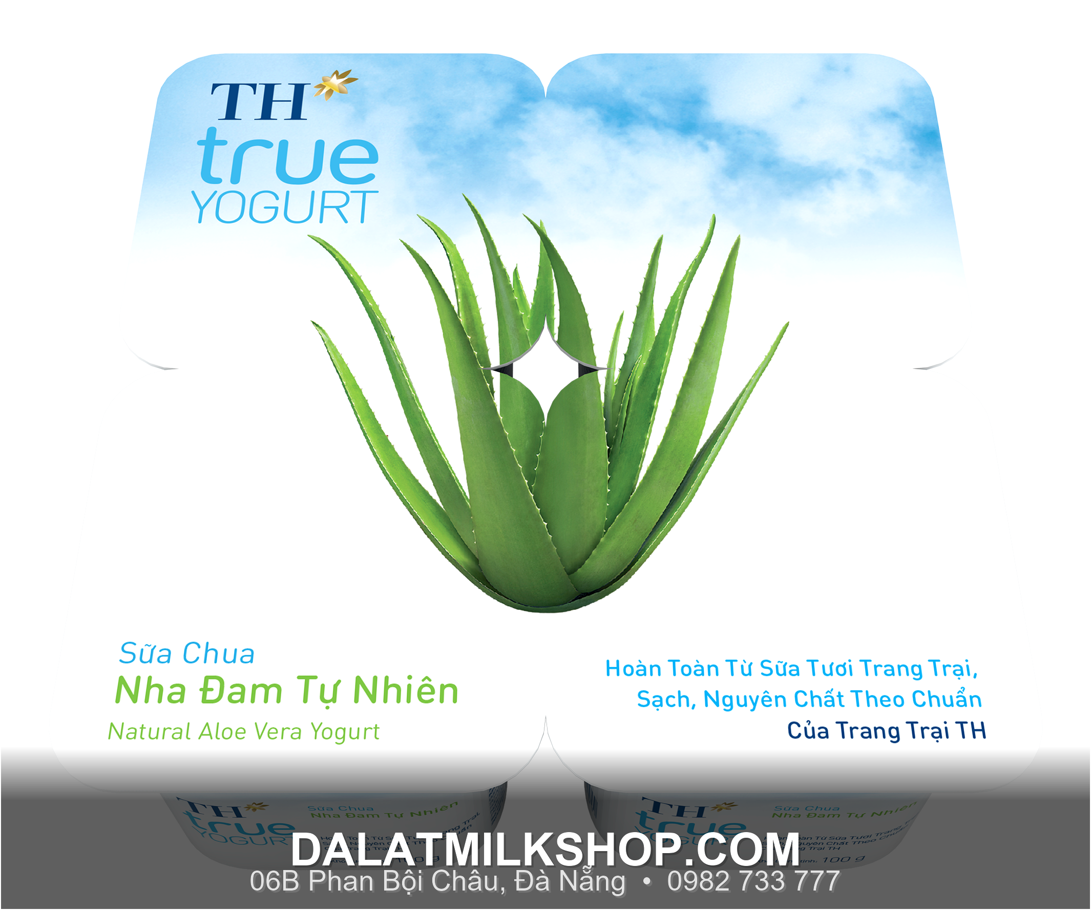 Sữa chua ăn TH True Milk nha đam tự nhiên 100g