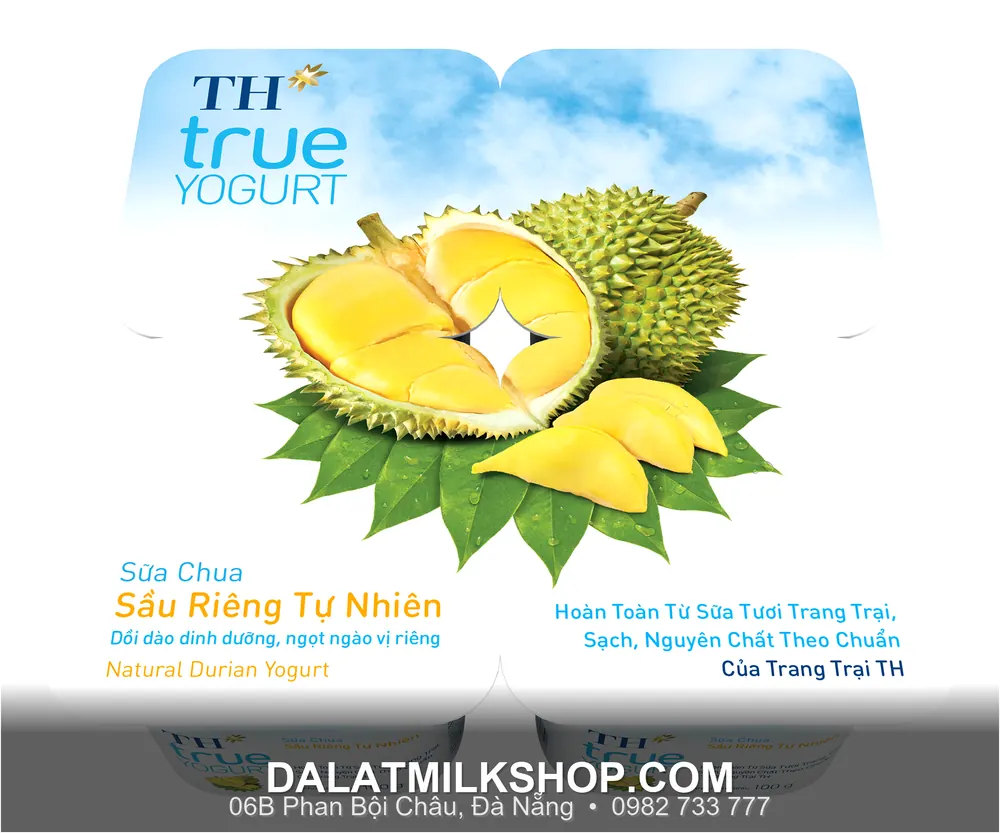 Sữa chua ăn TH True Milk sầu riêng tự nhiên 100g