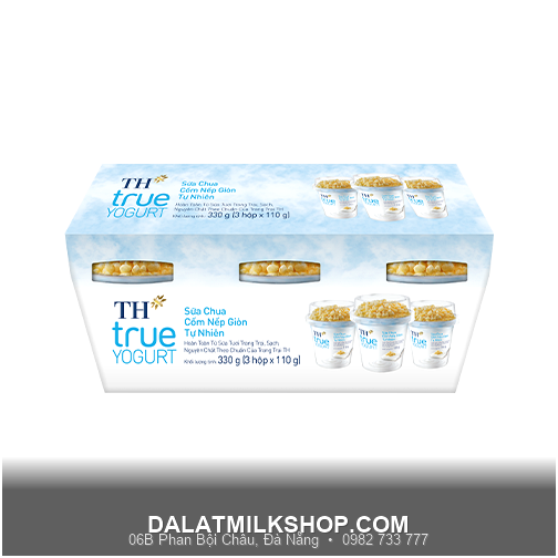 Sữa chua cơm nếp giòn TH tự nhiên 110g