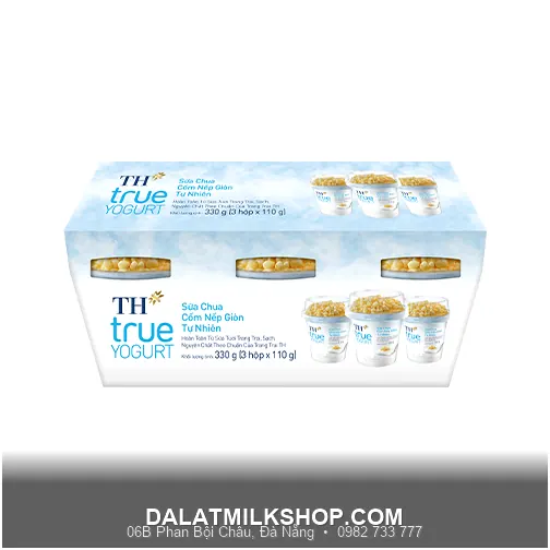 Sữa chua cơm nếp giòn TH tự nhiên 110g