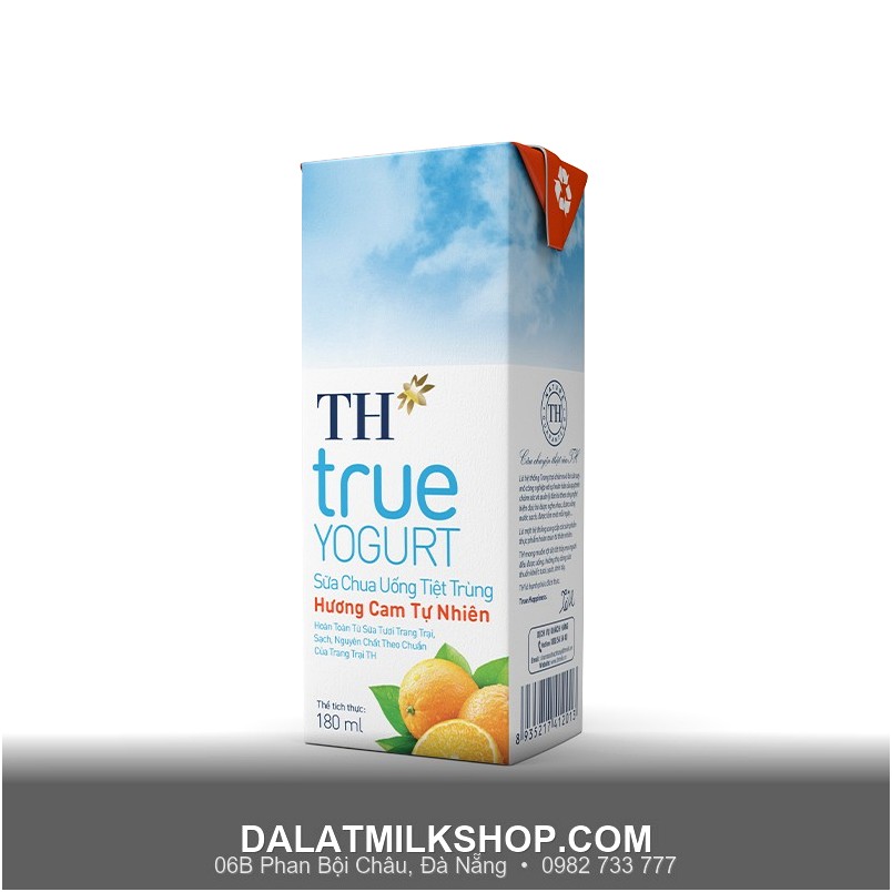 Sữa chua uống TH tiệt trùng hương cam 180ml
