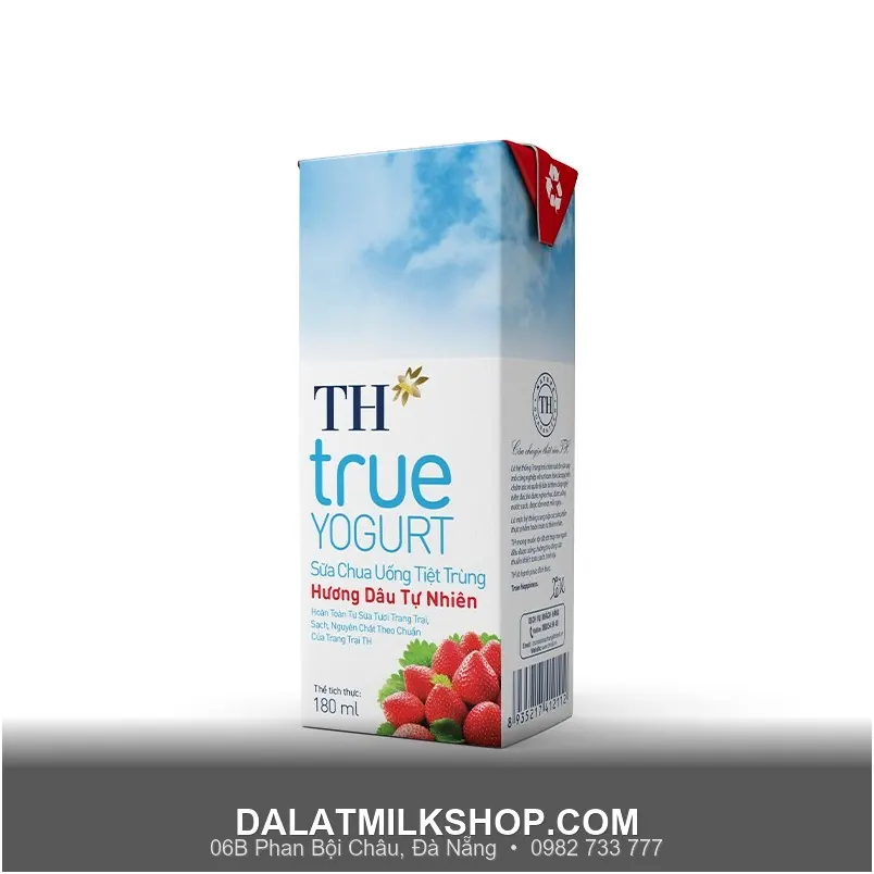Sữa chua uống TH tiệt trùng hương dâu 180ml