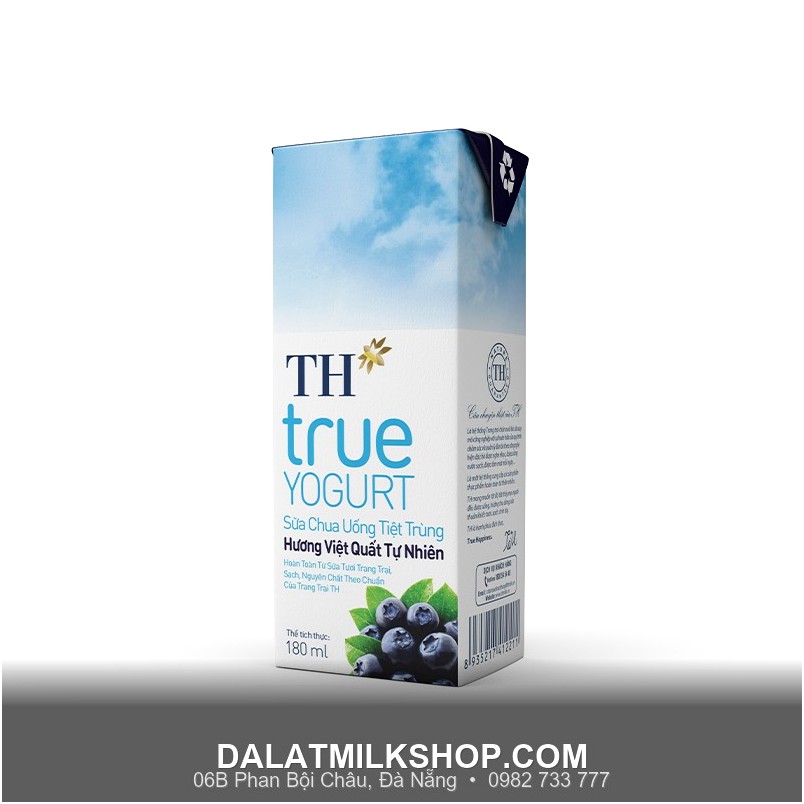 Sữa chua uống TH tiệt trùng hương việt quất 180ml