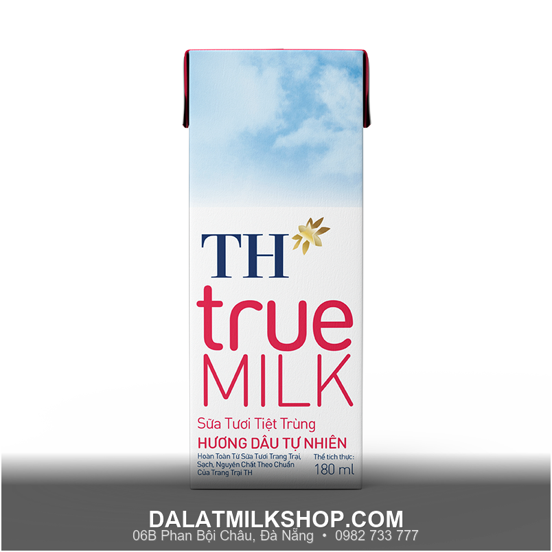 Sữa TH hương dâu tự nhiên 180ml