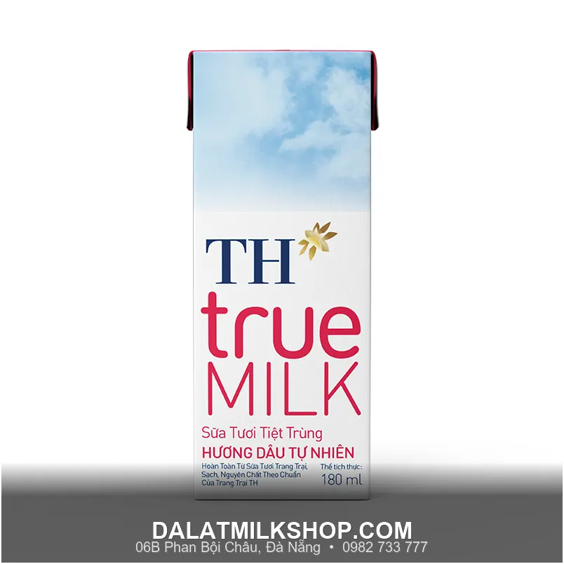 Sữa TH hương dâu tự nhiên 180ml