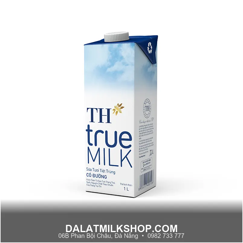 Sữa tiệt trùng TH True Milk ít đường 1 lít