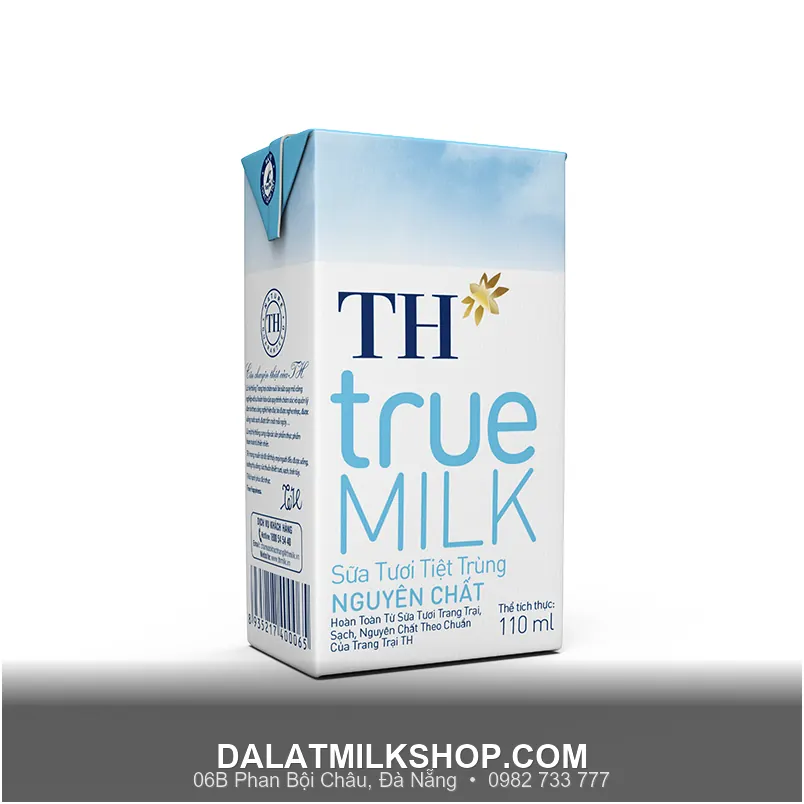 Sữa tiệt trùng TH True Milk nguyên chất 110ml