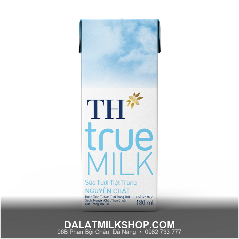Sữa tiệt trùng TH True Milk nguyên chất 180ml