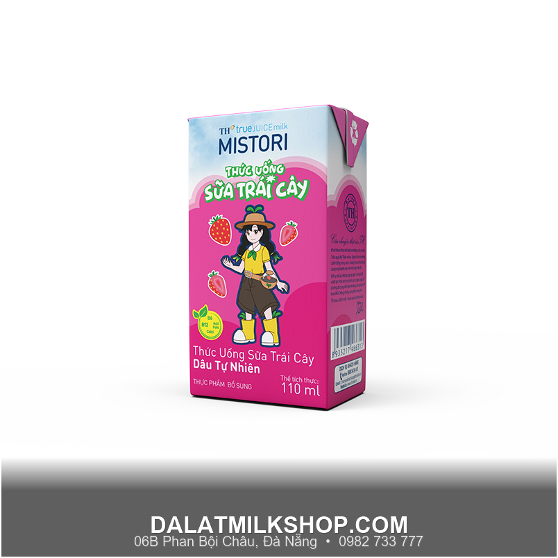 Sữa trái cây TH True Juice Milk vị dâu tự nhiên 110ml