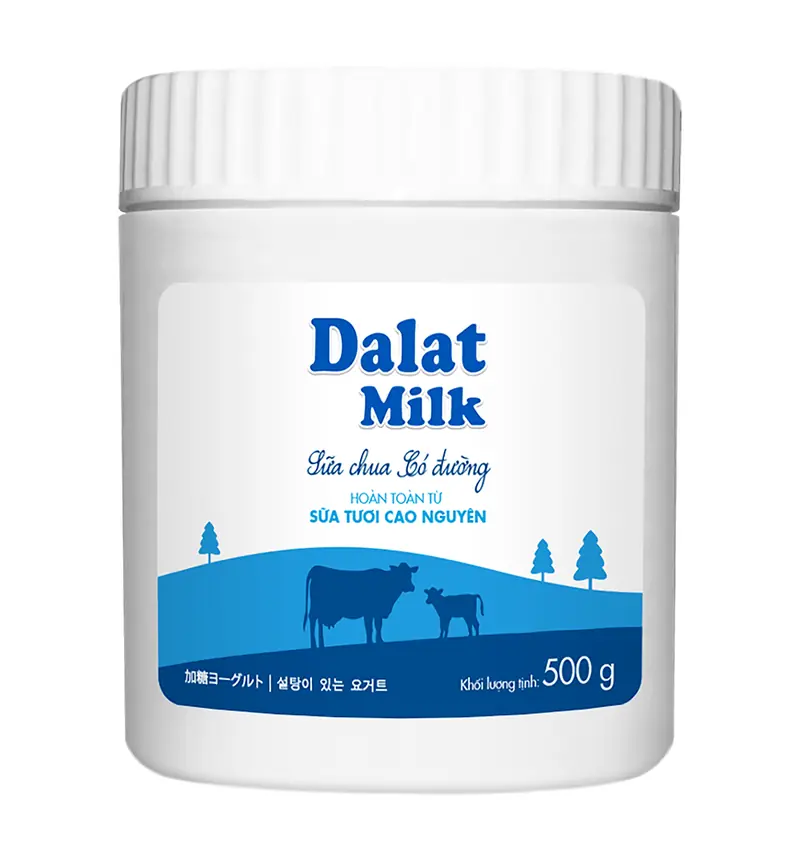Sữa chua ăn Dalatmilk tại Đà Nẵng — có đường, ít đường, không đường, trái cây