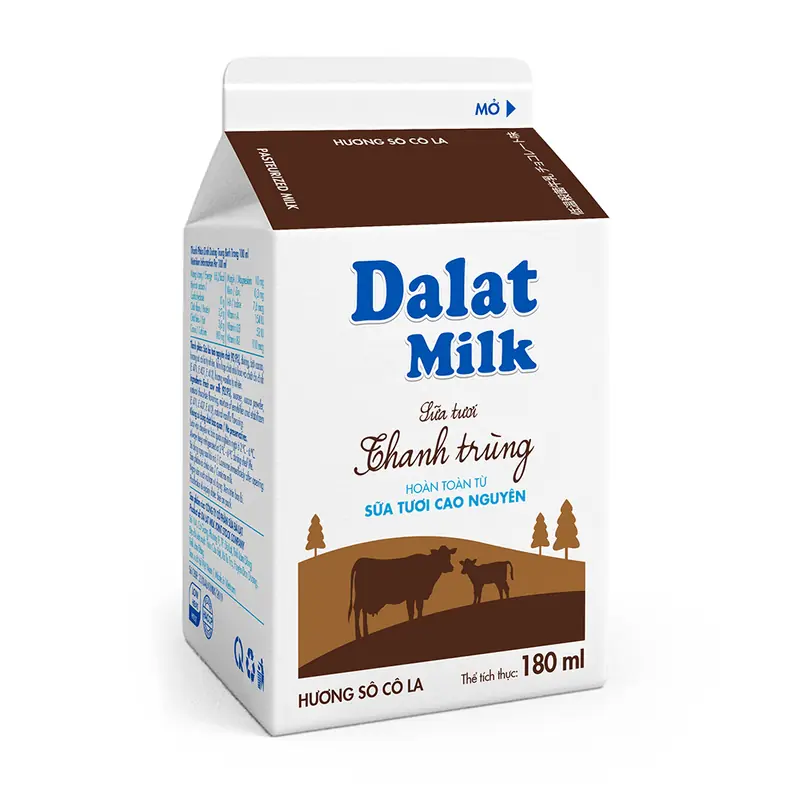 Sữa tươi thanh trùng Dalatmilk tại Đà Nẵng — nguyên chất, có đường, ít đường, hương dâu, socola