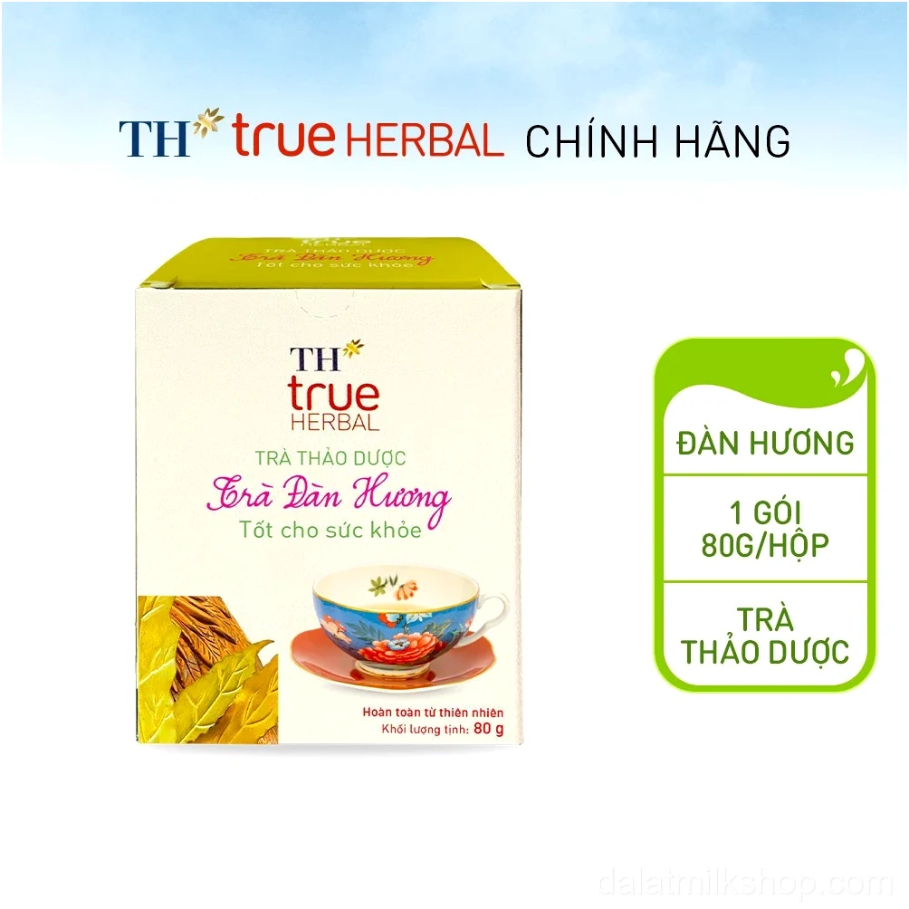 Hộp Trà thảo dược TH true HERBAL Trà Đàn Hương (1 gói x 80 g)