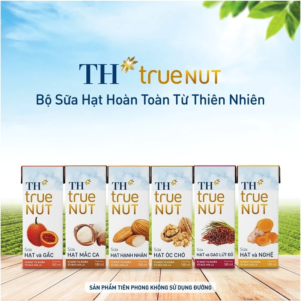Lốc sữa hạt hạnh nhân TH True Nut 180ml