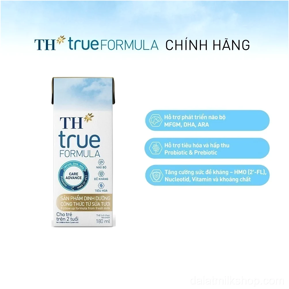 Thùng Sản phẩm Dinh Dưỡng Công Thức TH true FORMULA milk 180ml Dành Cho Trẻ Trên 2 Tuổi (24 Hộp)