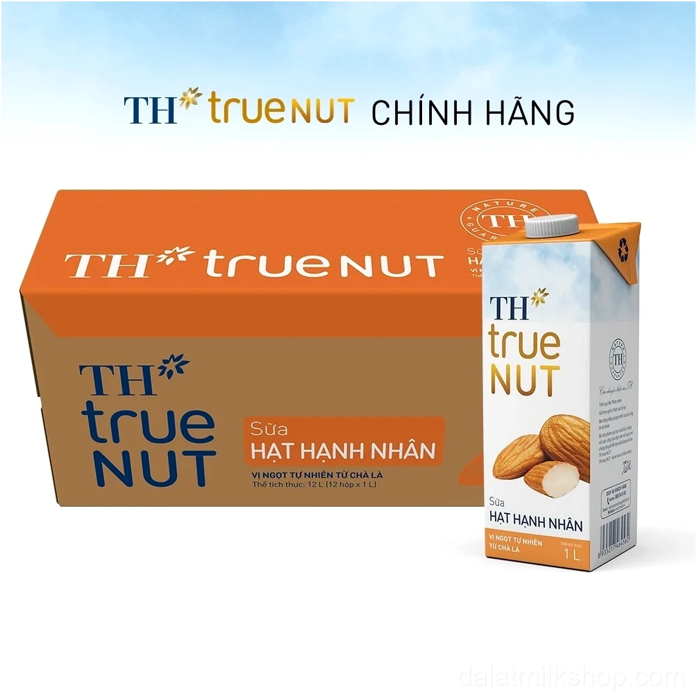 Hinh thung sua hat hanh nhan th true nut 1l x 12 hop