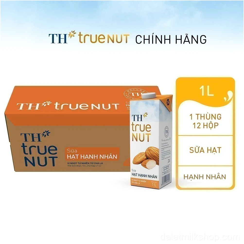 Thùng Sữa Hạt Hạnh Nhân TH true NUT milk 1L (12 Hộ