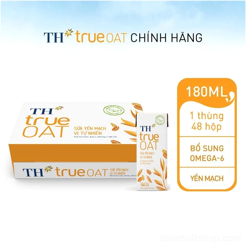 Thùng sữa yến mạch TH true OAT vị tự nhiên 180ml (